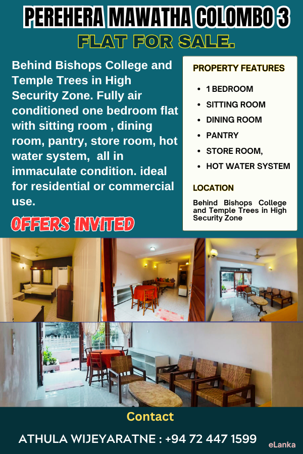 Flat For Sale – PEREHERA MAWATHA COLOMBO 3