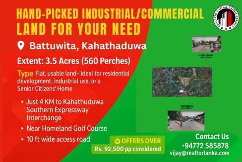 HAND-PICKED LAND FOR YOUR NEED Battuwita, Kahathaduwa