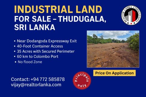 INDUSTRIAL LAND FOR SALE - THUDUGALA, SRI LANKA
