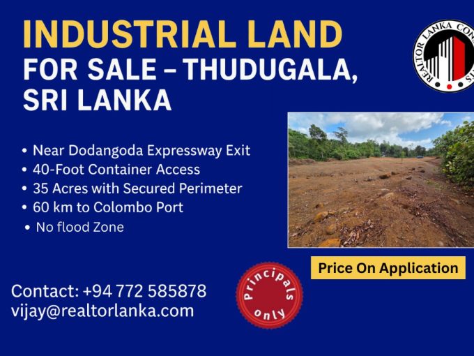 INDUSTRIAL LAND FOR SALE - THUDUGALA, SRI LANKA